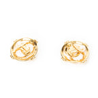 Earrings CC Round Clip On Earrings Gold Gold Plated