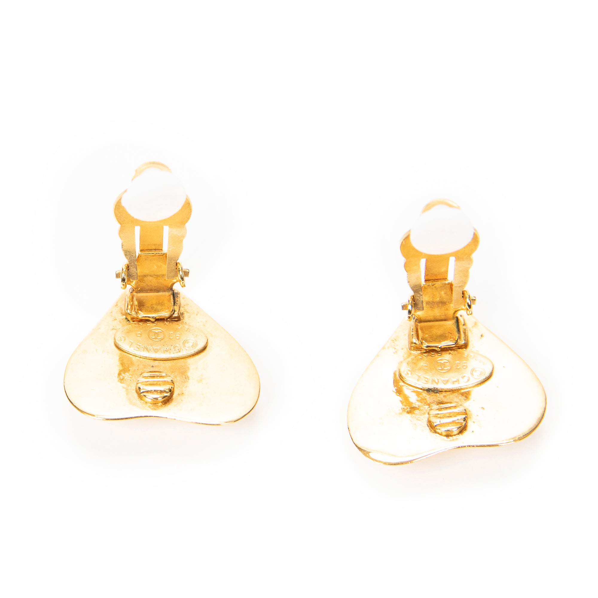 Earrings CC Heart Clip On Earrings Gold Gold Plated