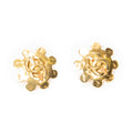 Earrings CC Floral Clip On Earrings Gold Gold Plated