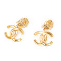 Earrings CC Pendant Clip On Earrings Gold Gold Plated