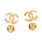 Earrings CC Pendant Clip On Earrings Gold Gold Plated
