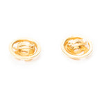 Earrings CC Round Clip On Earrings Gold Gold Plated