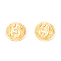 Earrings CC Round Clip On Earrings Gold Gold Plated