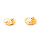 Earrings CC Round Clip On Earrings Gold Gold Plated