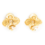 Earrings CC Clover-Shaped Clip On Earrings Gold Gold Plated