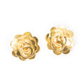 Earrings CC Floral Clip On Earrings Gold Gold Plated