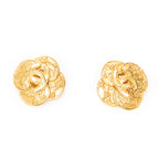 Earrings CC Clover-Shaped Clip On Earrings Gold Gold Plated