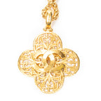 Necklace CC Clover Pendant Necklace Gold Gold Plated