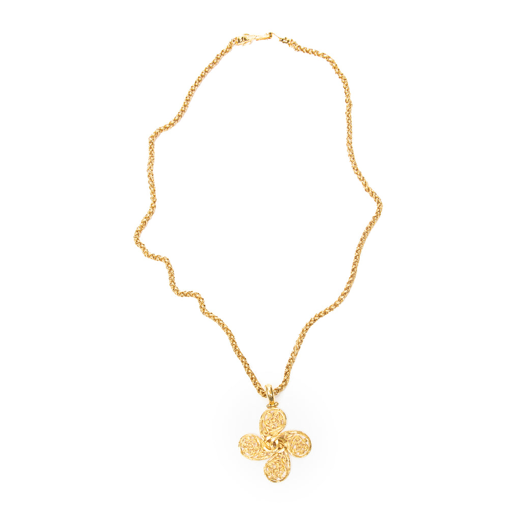Necklace CC Paisley Pendant Necklace Gold Gold Plated