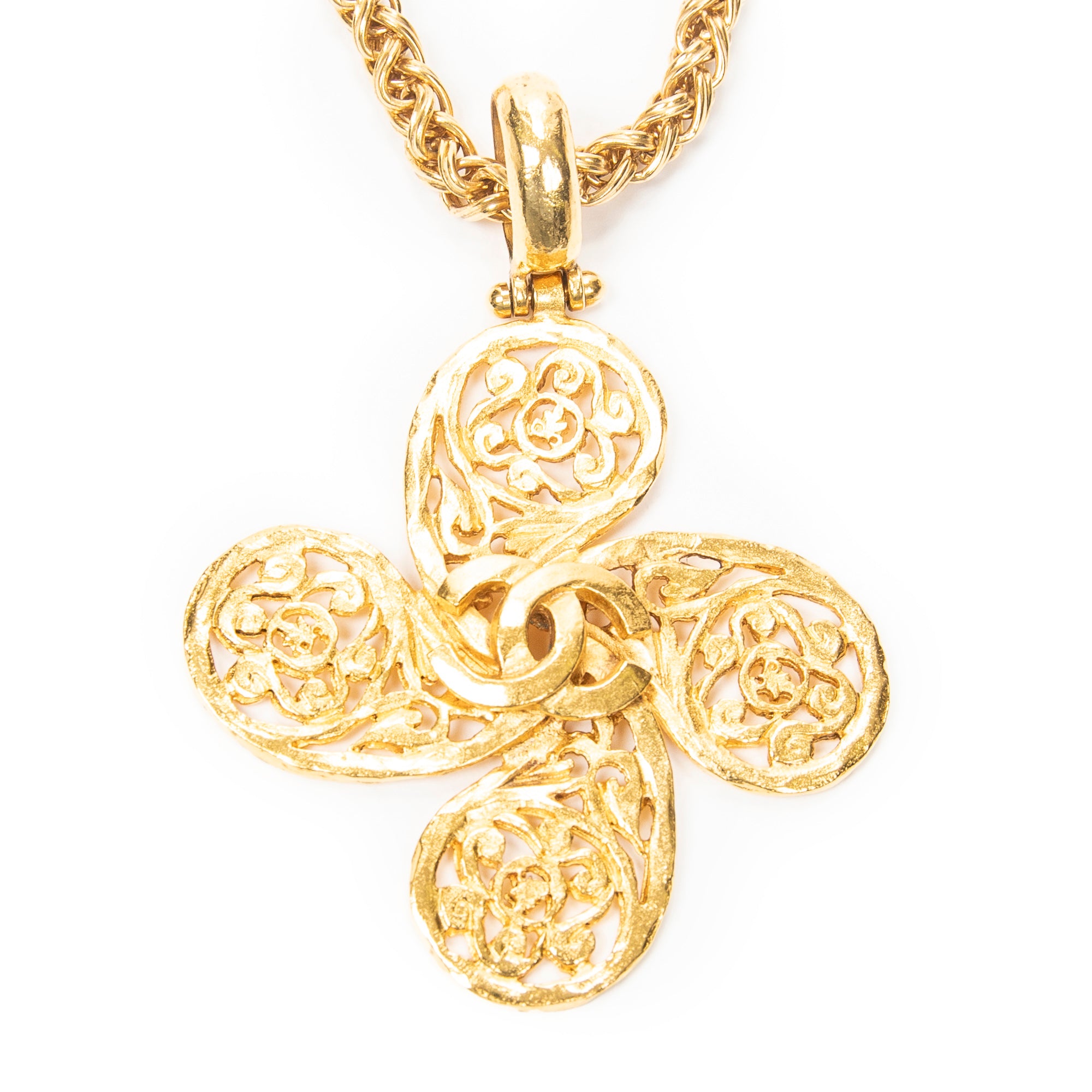 Necklace CC Paisley Pendant Necklace Gold Gold Plated
