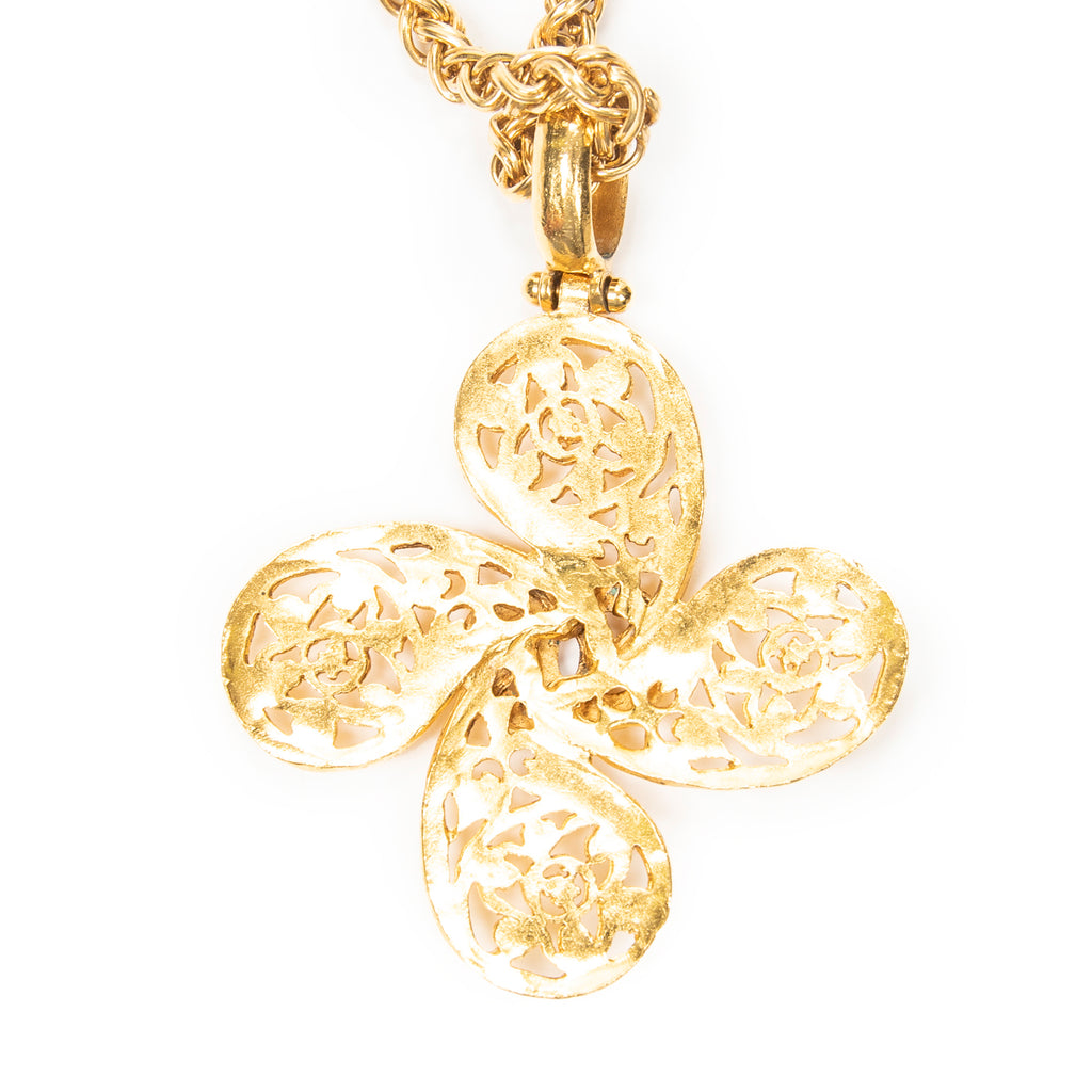 Necklace CC Paisley Pendant Necklace Gold Gold Plated