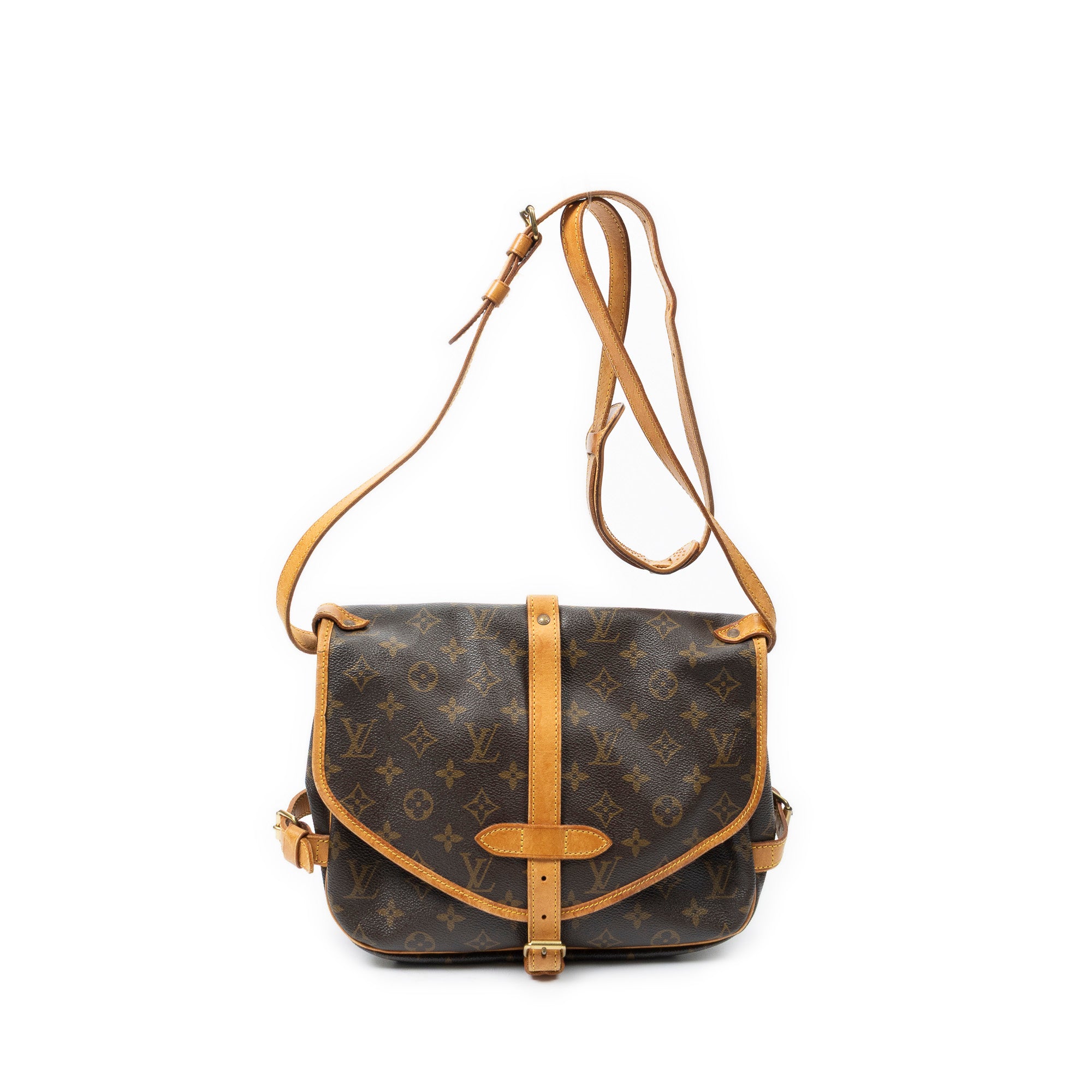 Shoulder Bag Saumur MM Brown Monogram Canvas