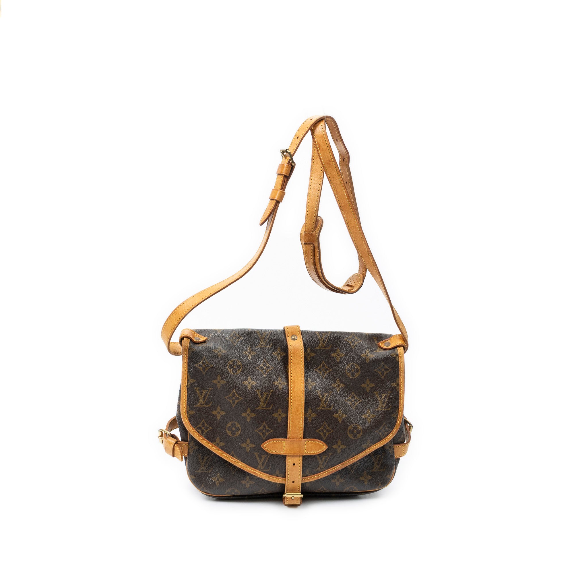 Shoulder Bag Saumur MM Brown Monogram Canvas