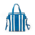 Shoulder Bag XS Bazar Shopper Blue Distressed Calfskin Leather