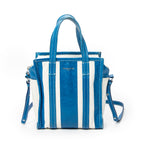 Shoulder Bag XS Bazar Shopper Blue Distressed Calfskin Leather