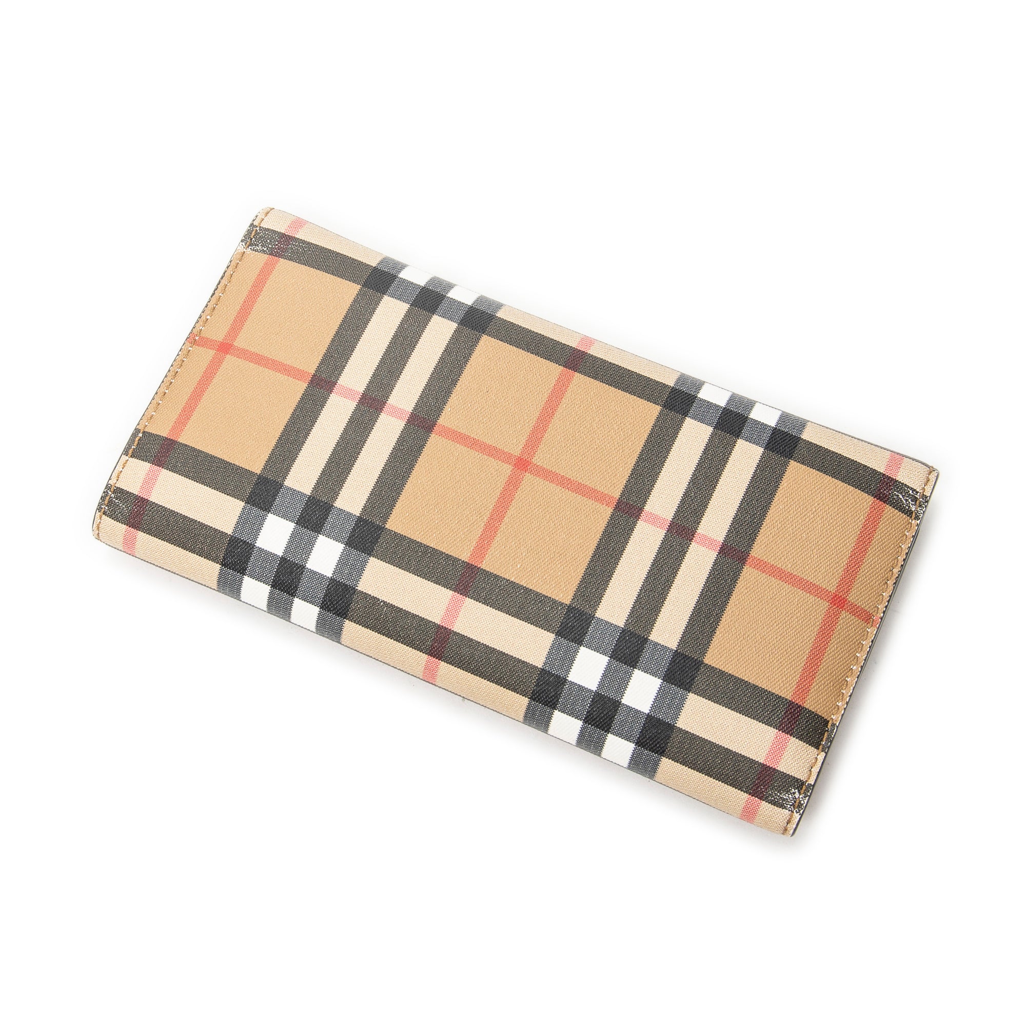 Wallet Continental Flap Wallet Brown Nova Check Coated Canvas