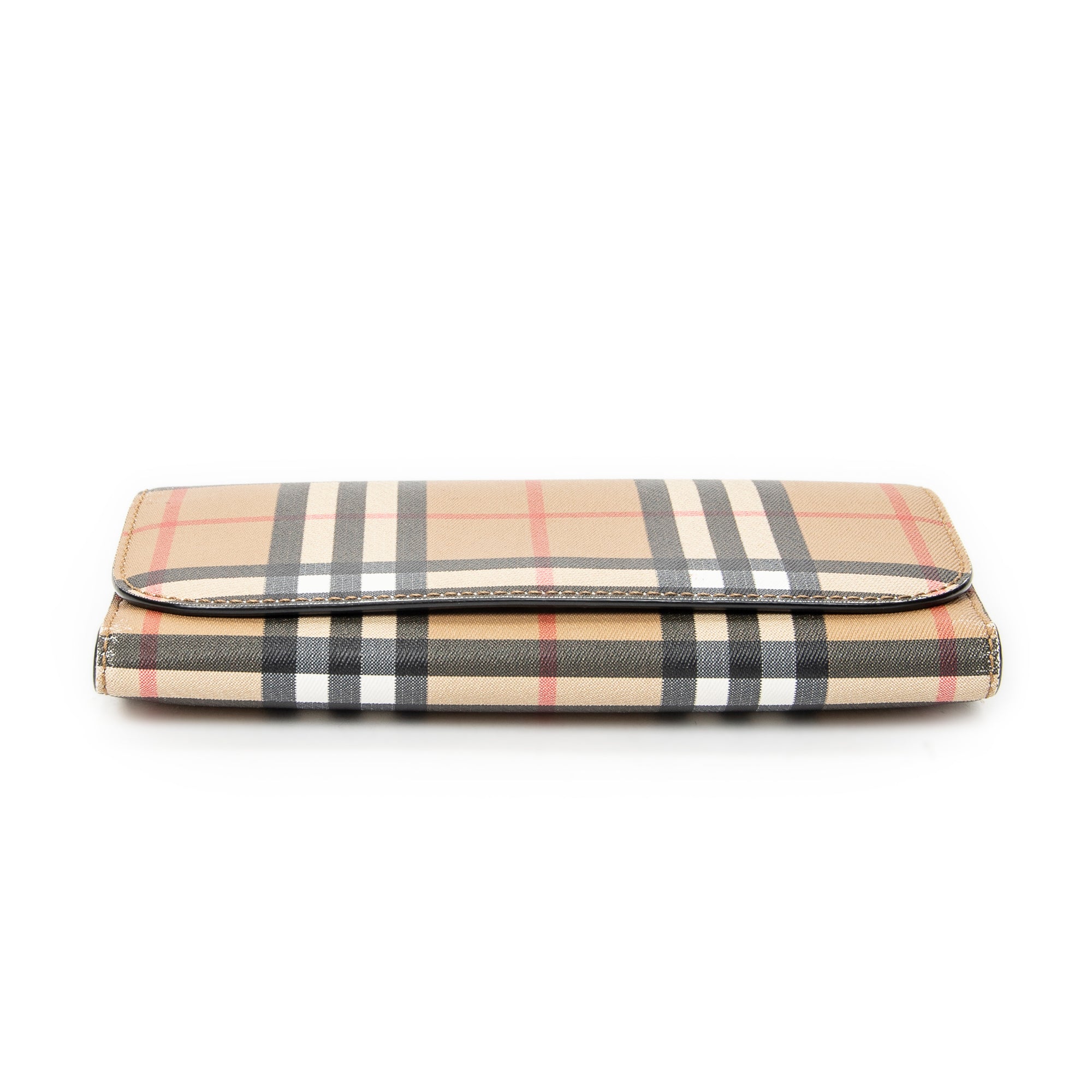 Wallet Continental Flap Wallet Brown Nova Check Coated Canvas