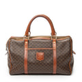Handbag Medium Boston Brown Macadam Coated Canvas