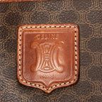 Handbag Medium Boston Brown Macadam Coated Canvas