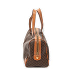 Handbag Vintage Small Boston Brown Macadam Coated Canvas