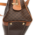Handbag Vintage Small Boston Brown Macadam Coated Canvas