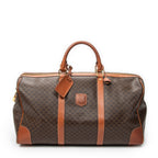 Travel Bag Vintage Medium Travel Boston Brown Macadam Coated Canvas