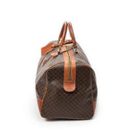 Travel Bag Vintage Medium Travel Boston Brown Macadam Coated Canvas