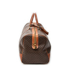 Travel Bag Vintage Medium Travel Boston Brown Macadam Coated Canvas
