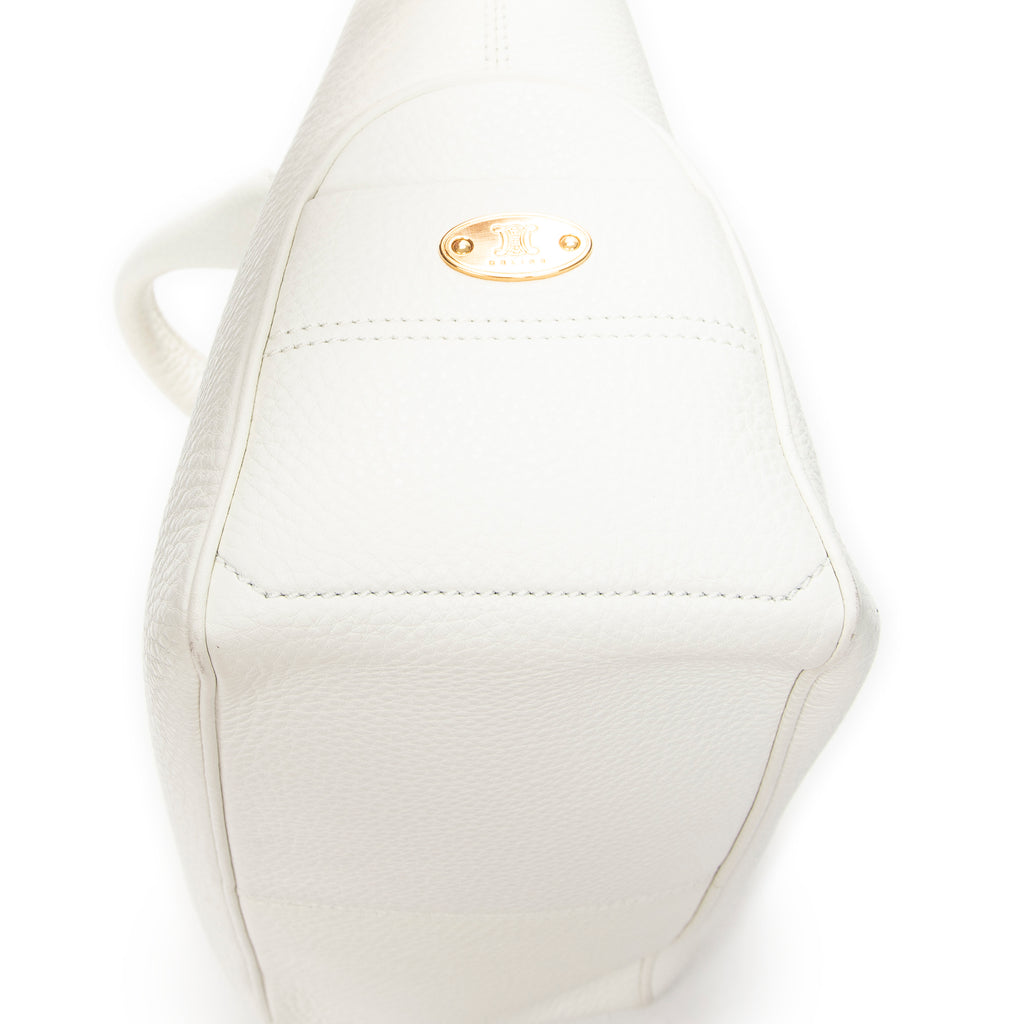 Handbag Boogie Bag White Grained Calfskin Leather