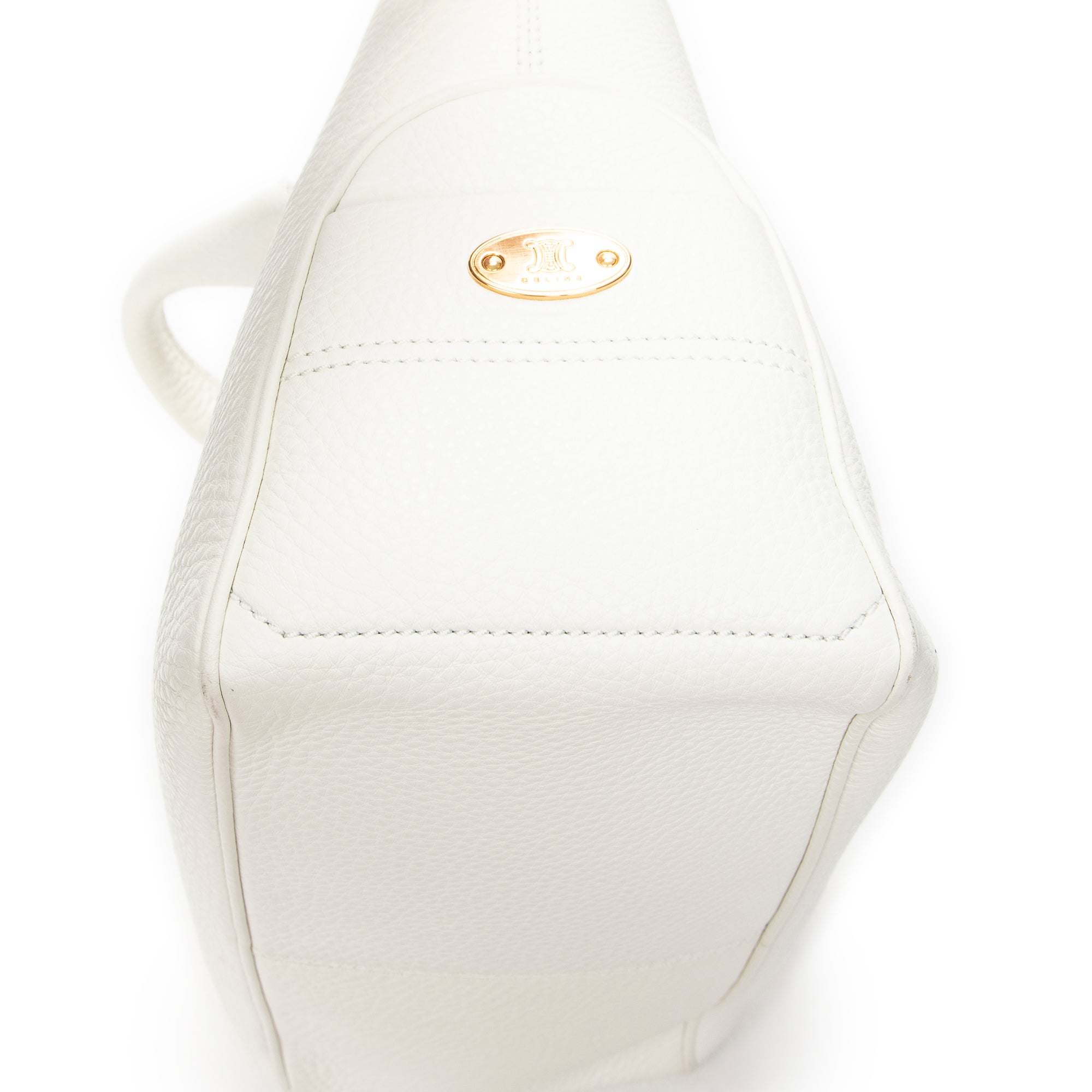 Handbag Boogie Bag White Grained Calfskin Leather