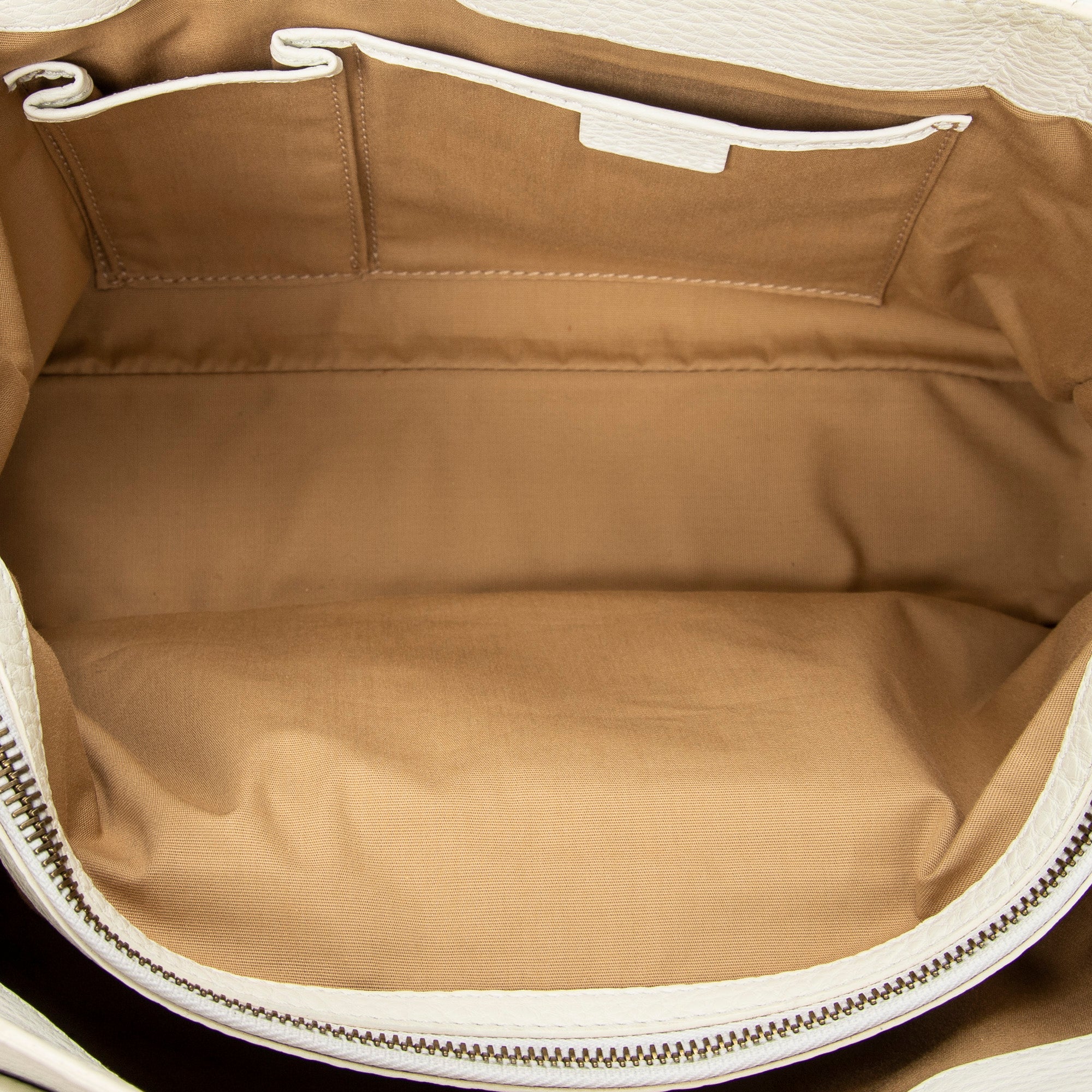 Handbag Boogie Bag White Grained Calfskin Leather