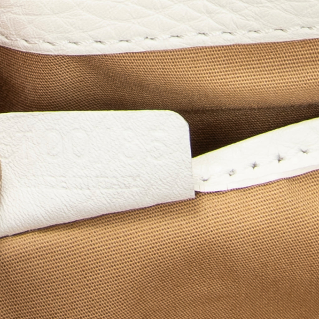 Handbag Boogie Bag White Grained Calfskin Leather