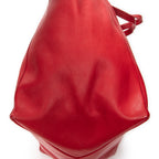 Shoulder Bag Horizontal Cabas Tote Red Calfskin Leather