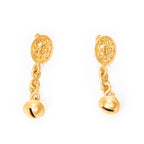 Earrings CC Bell Dangle Clip On Earrings Gold Gold Plated