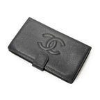 Wallet Timeless Long Bifold Wallet Black Caviar Leather