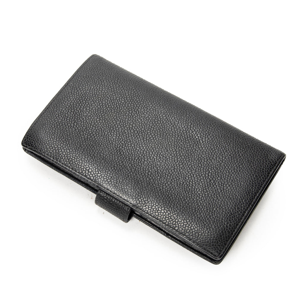 Wallet Timeless Long Bifold Wallet Black Caviar Leather