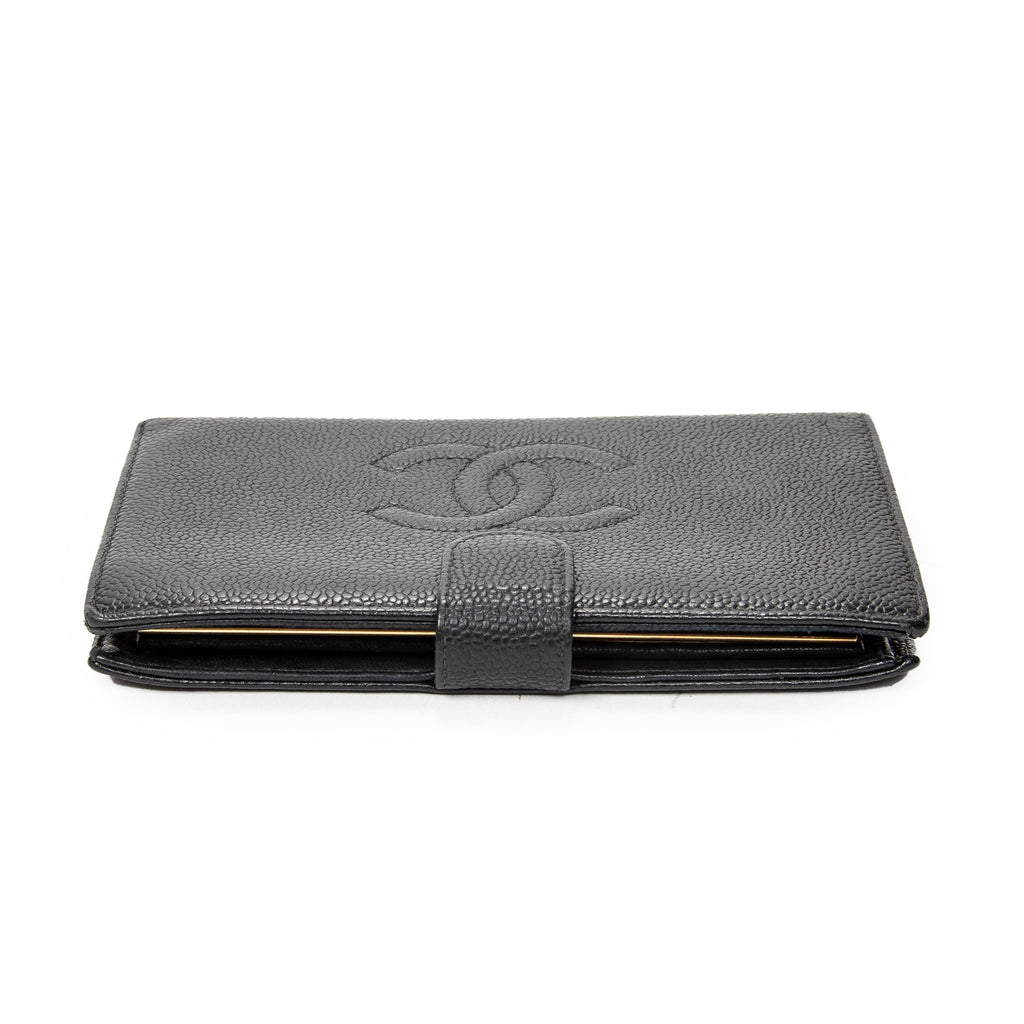 Wallet Timeless Long Bifold Wallet Black Caviar Leather
