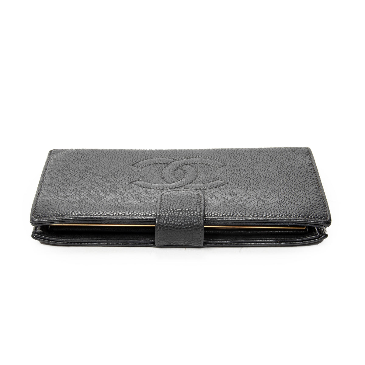 Wallet Timeless Long Bifold Wallet Black Caviar Leather