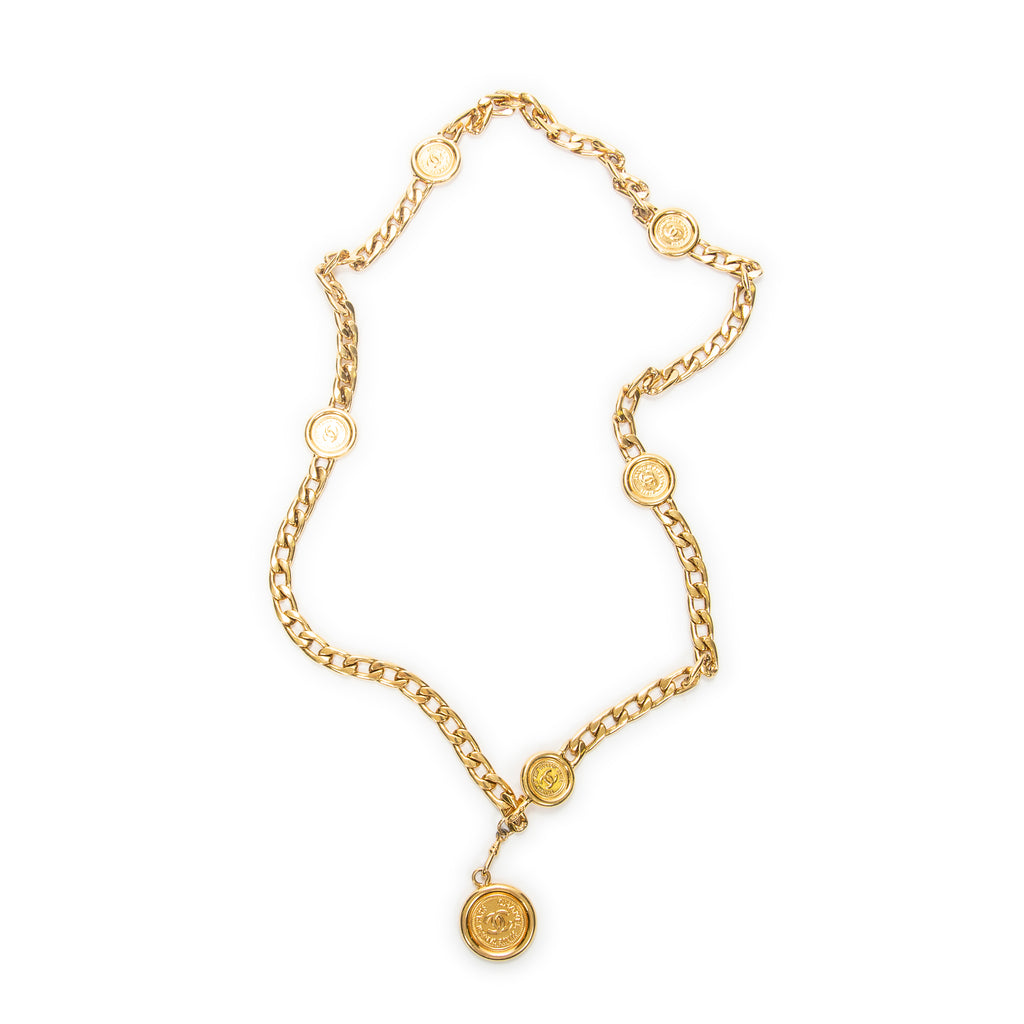 Belt CC Medallion Chain Belt Gold Gold Plated