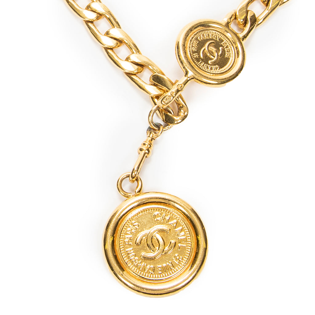 Belt CC Medallion Chain Belt Gold Gold Plated