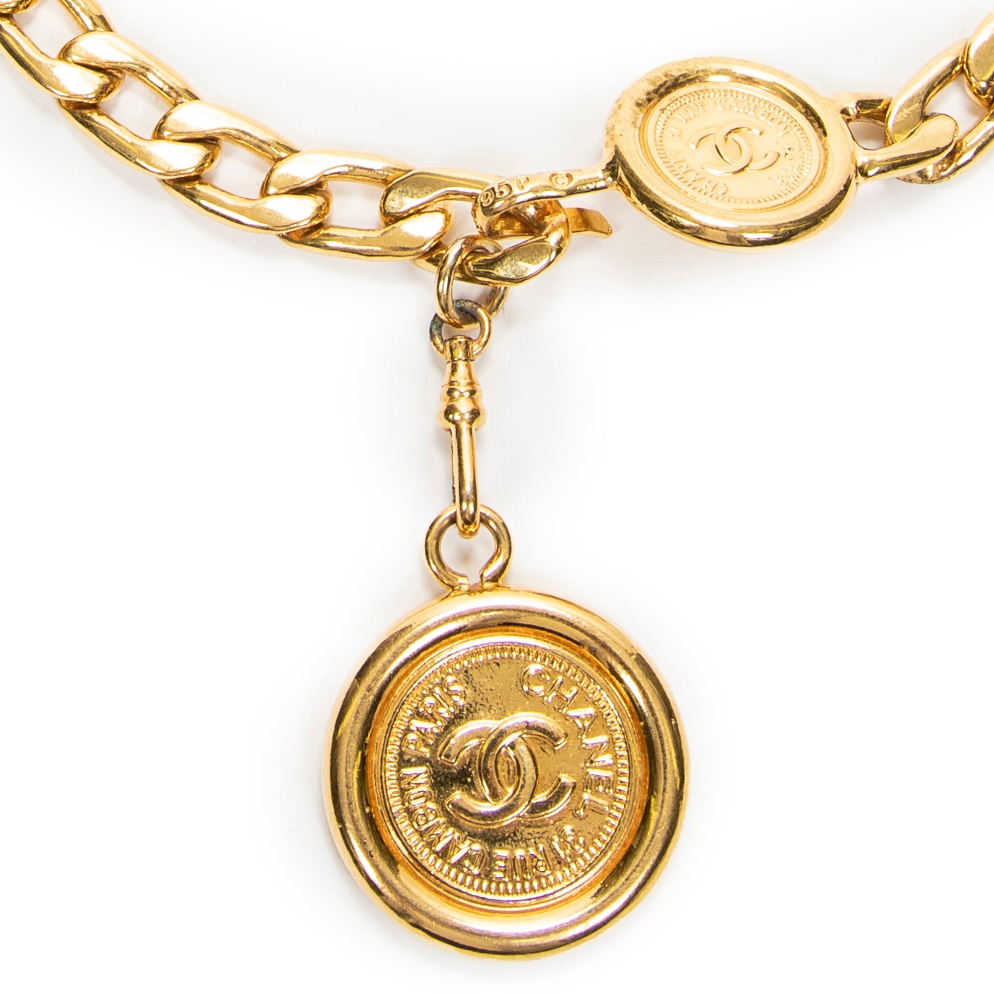 Belt CC Medallion Chain Belt Gold Gold Plated