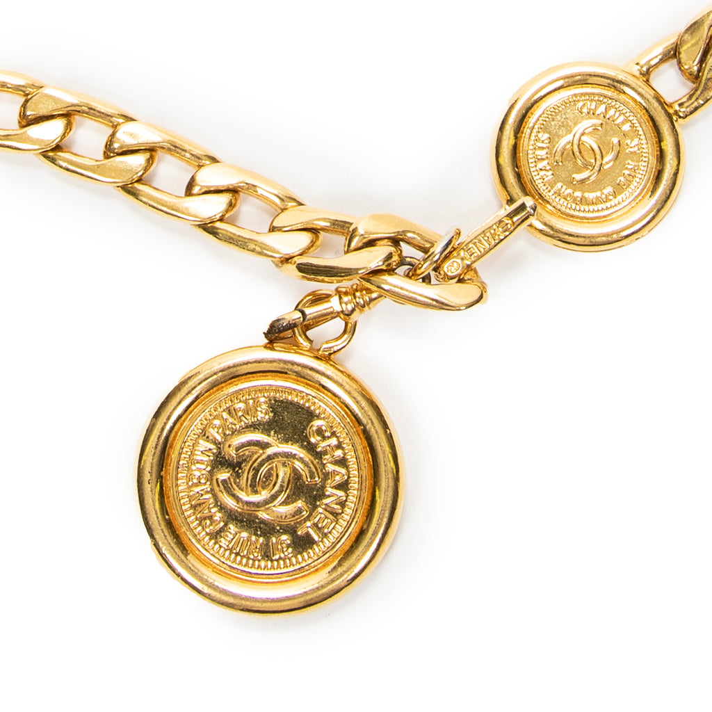 Belt CC Medallion Chain Belt Gold Gold Plated