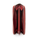 Wallet Classic Zip Around Wallet Red Quilted Lambskin Leather
