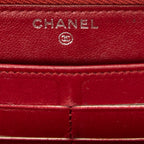 Wallet Classic Zip Around Wallet Red Quilted Lambskin Leather