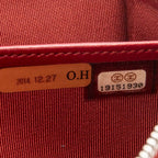 Wallet Classic Zip Around Wallet Red Quilted Lambskin Leather