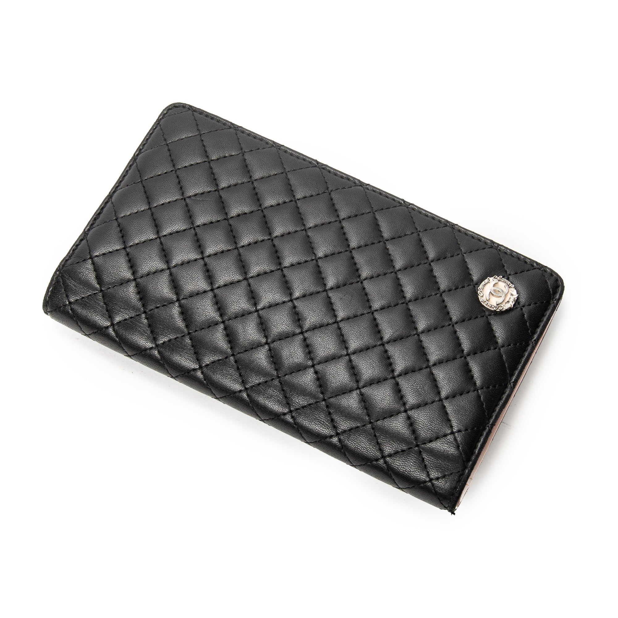 Wallet CC Vertical L Yen Wallet Black Quilted Lambskin Leather