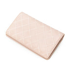 Wallet CC Wild Stitch L Yen Wallet Light Pink Quilted Lambskin Leather
