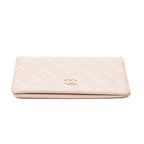 Wallet CC Wild Stitch L Yen Wallet Light Pink Quilted Lambskin Leather