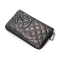 Wallet Cambon Ligne Zip Organizer Wallet Black Quilted Lambskin Leather