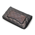 Wallet Cambon Ligne Zip Organizer Wallet Black Quilted Lambskin Leather
